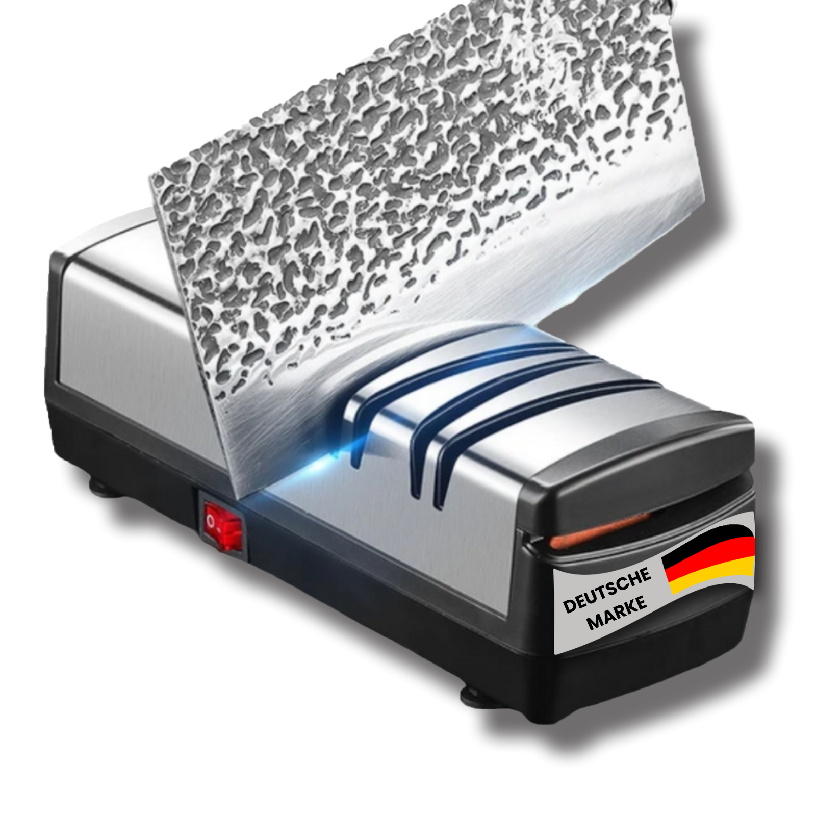 Messerglück® Elektrischer USB-Messerschärfer – Kabelloser Diamant-Schleifer für Messer & Scheren