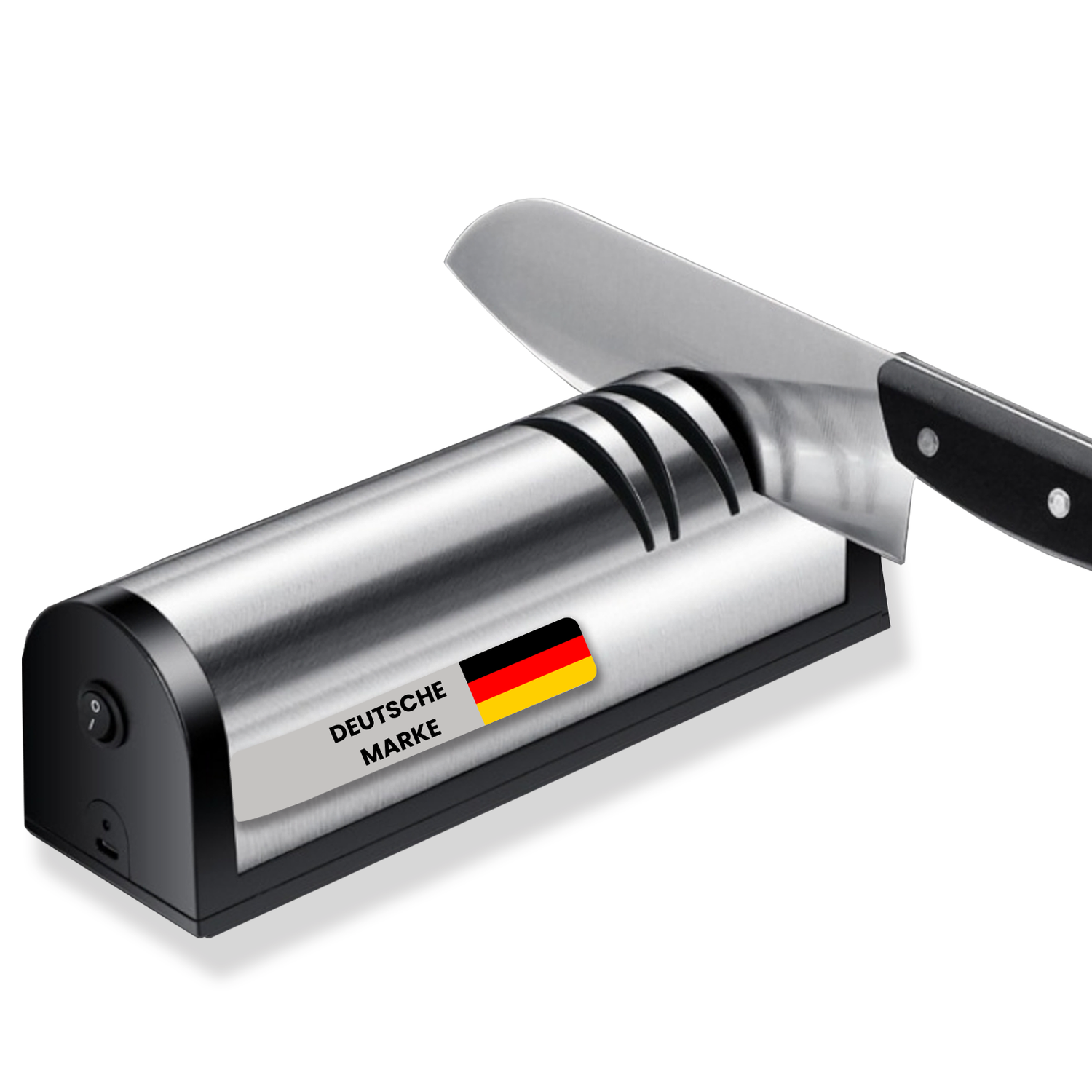 Messerglück® Elektrischer USB-Messerschärfer – Kabelloser Diamant-Schleifer für Messer & Scheren