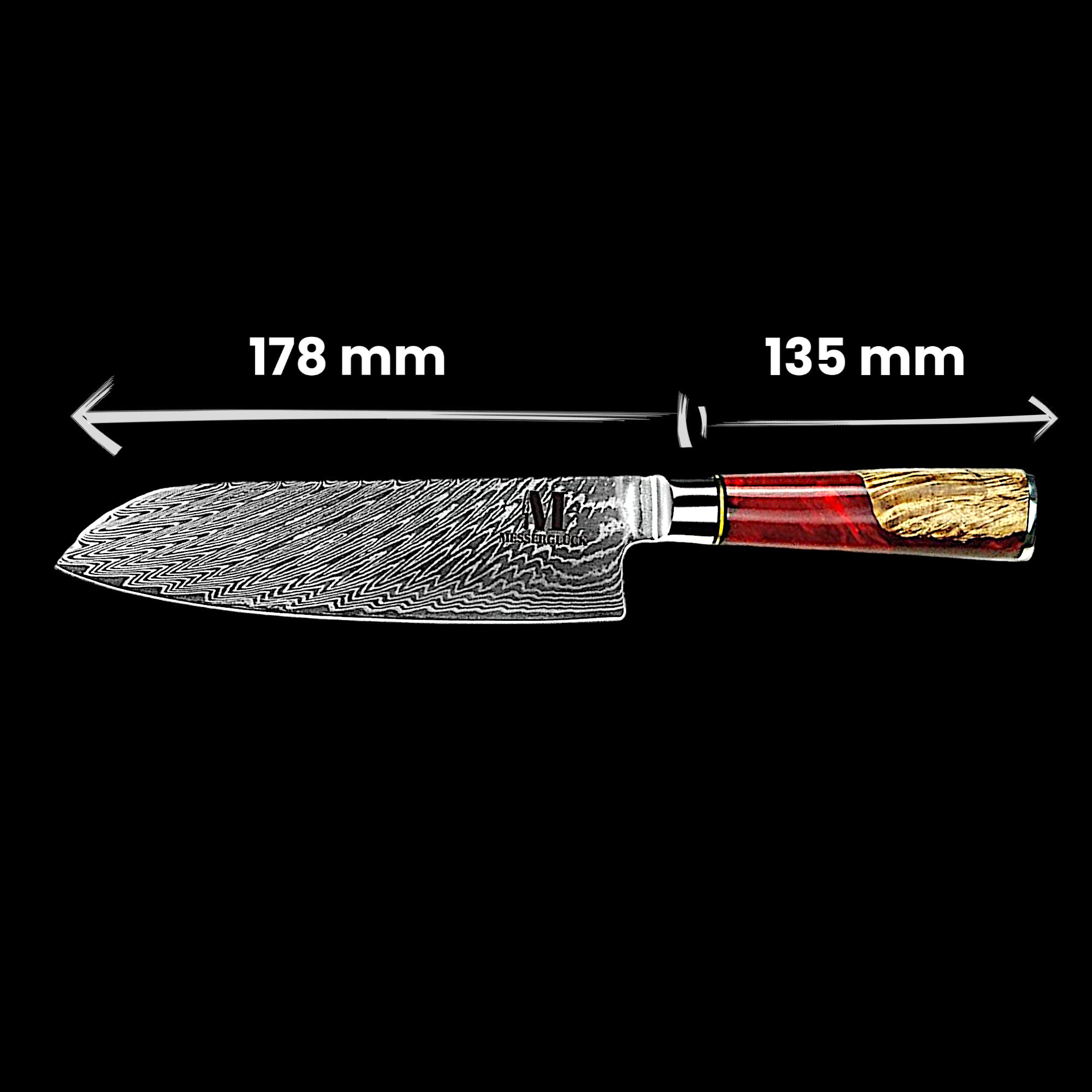 Samura line "Santoku" damascene