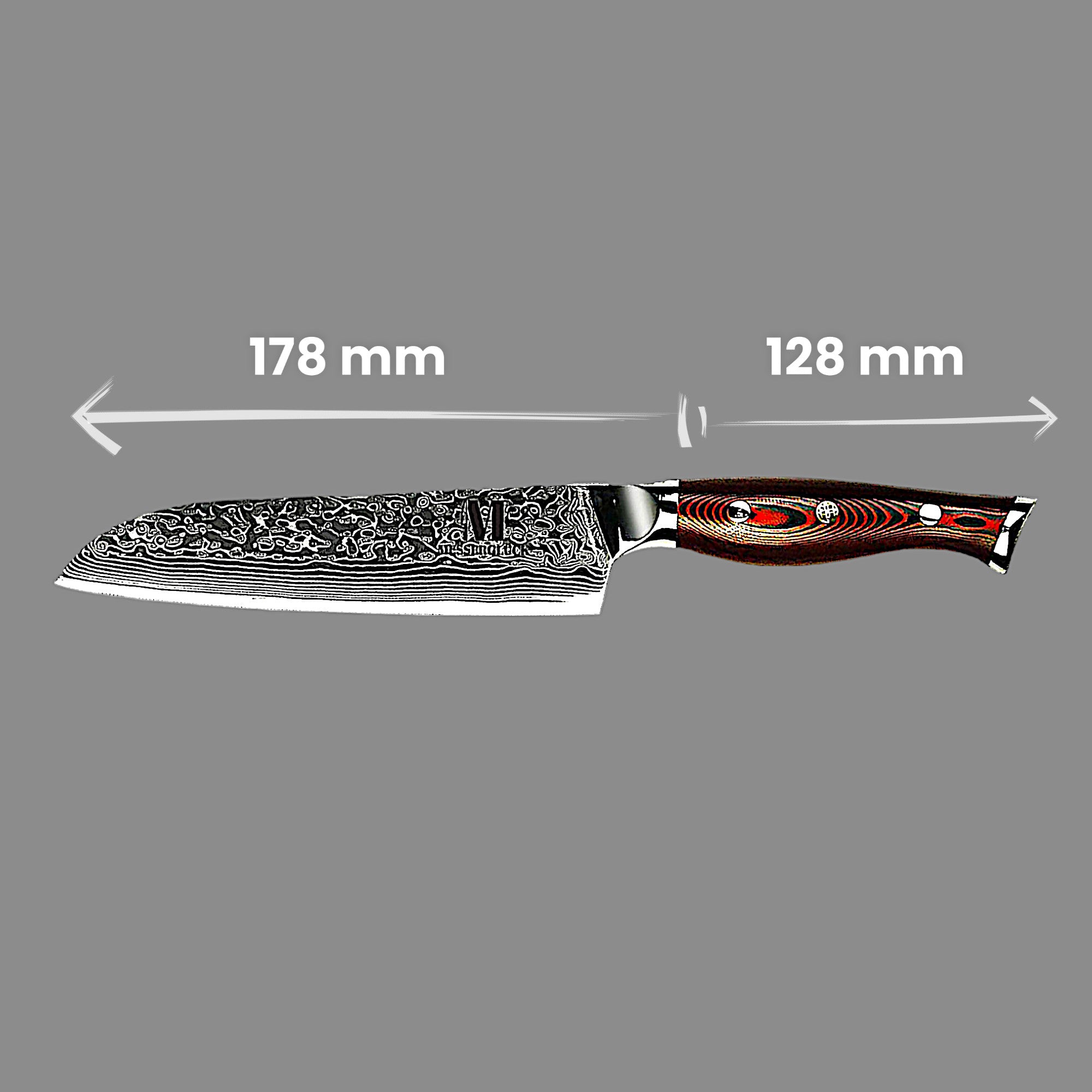 Shizuku line "Santoku" damascene