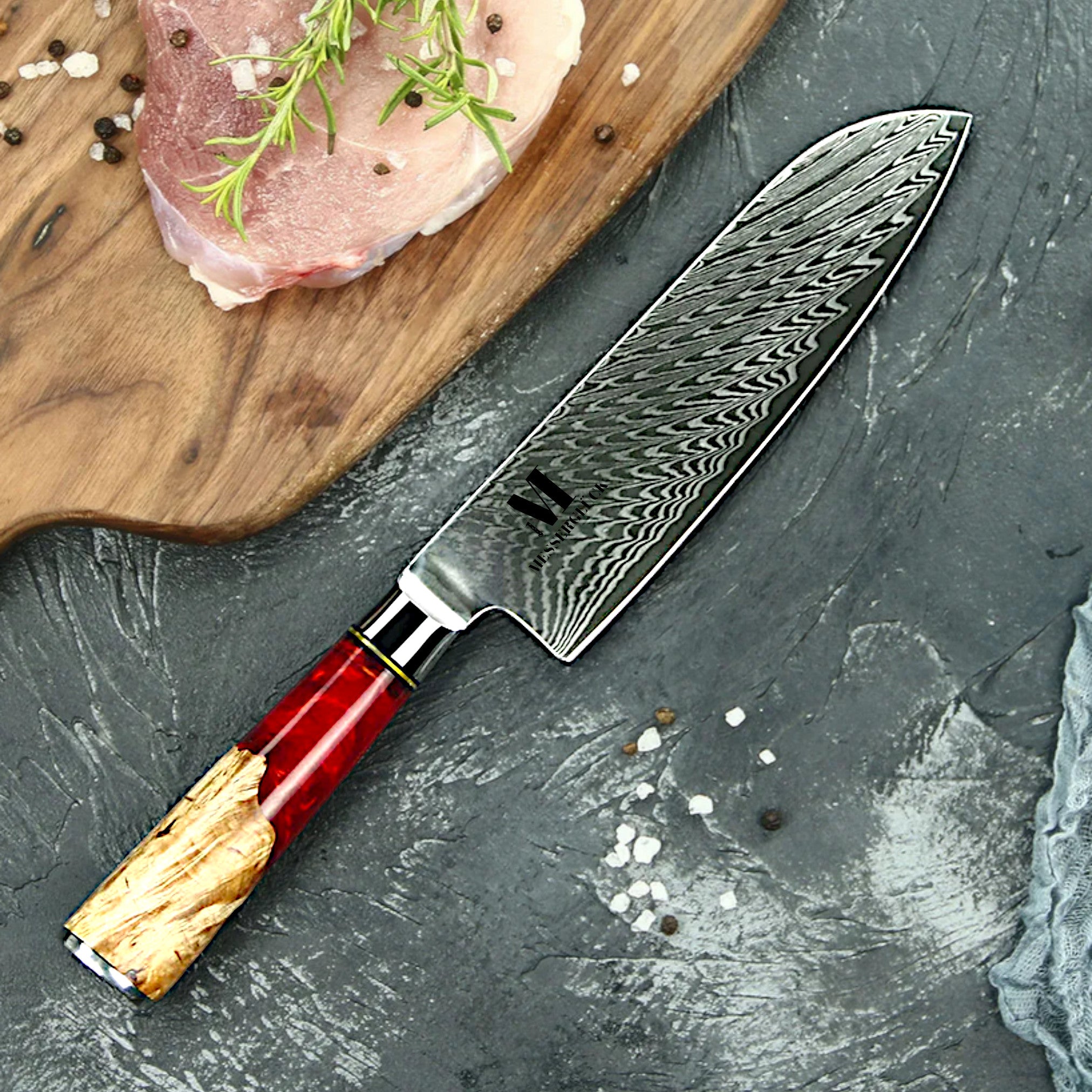 Samura line "Santoku" damascene