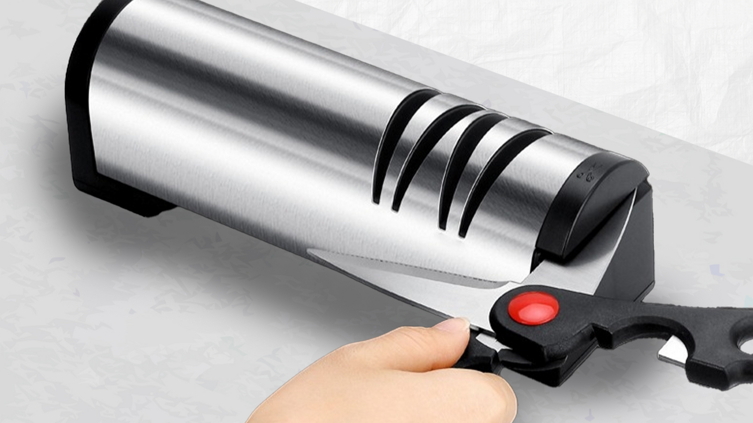 Messerglück® Elektrischer USB-Messerschärfer – Kabelloser Diamant-Schleifer für Messer & Scheren