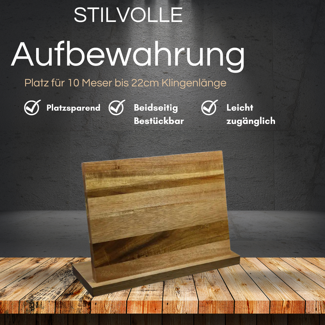 Magnetic knife block / knife stand / knife storage / 30 day money back promise