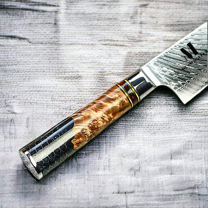 Shizuku line &quot;Santoku&quot; damascene 