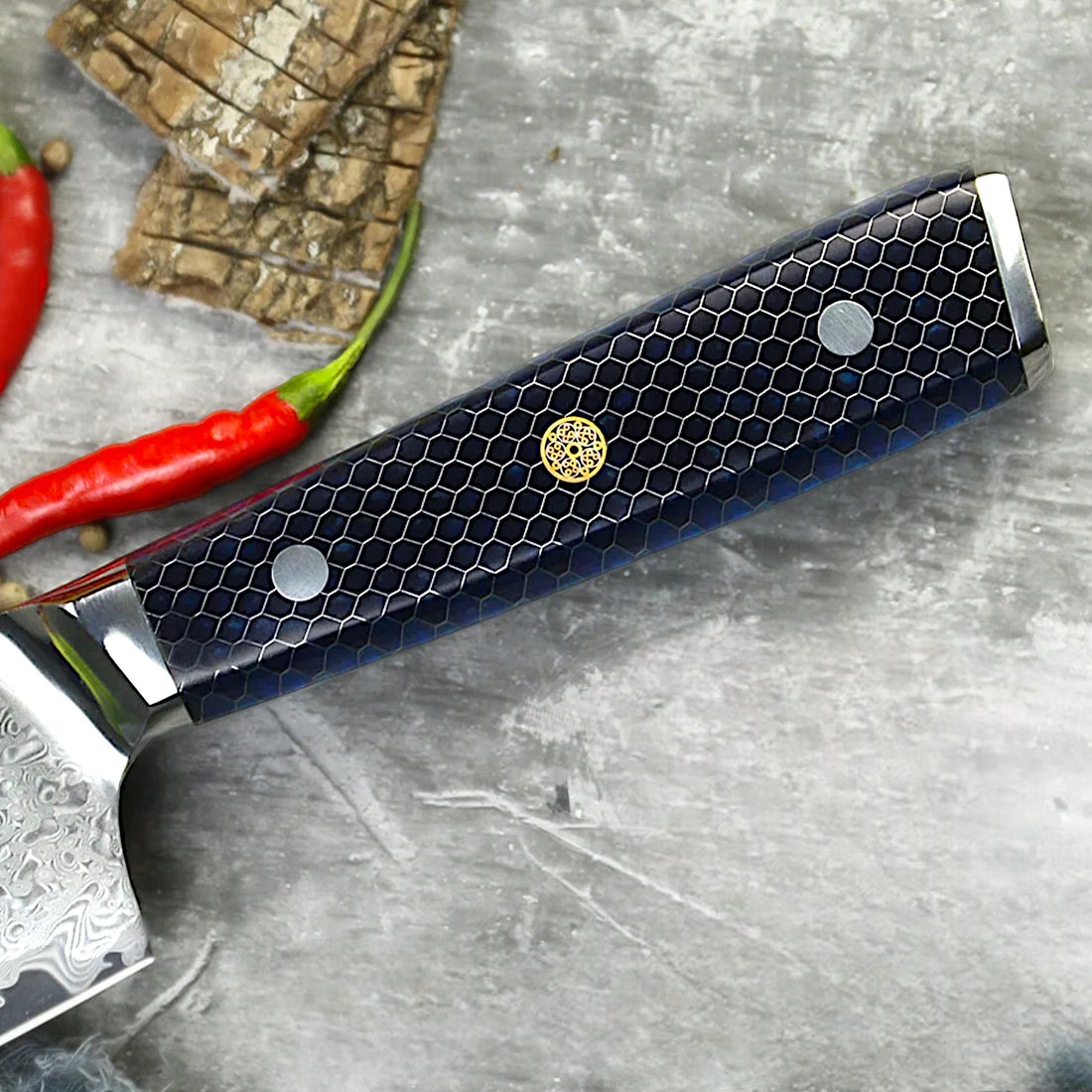 Mizuame Linie &quot;Santoku&quot; Damaszener