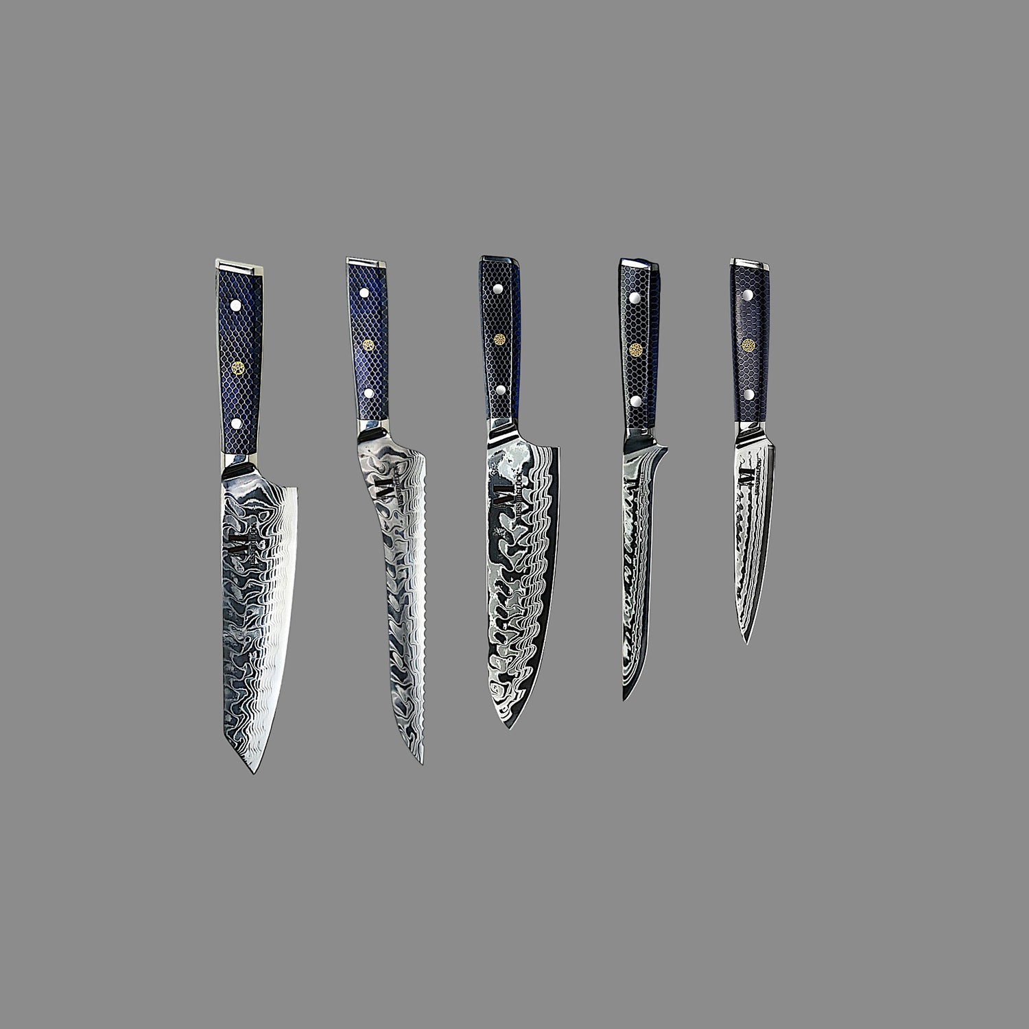 Komorebi Line 5-piece set of professional kitchen knives 