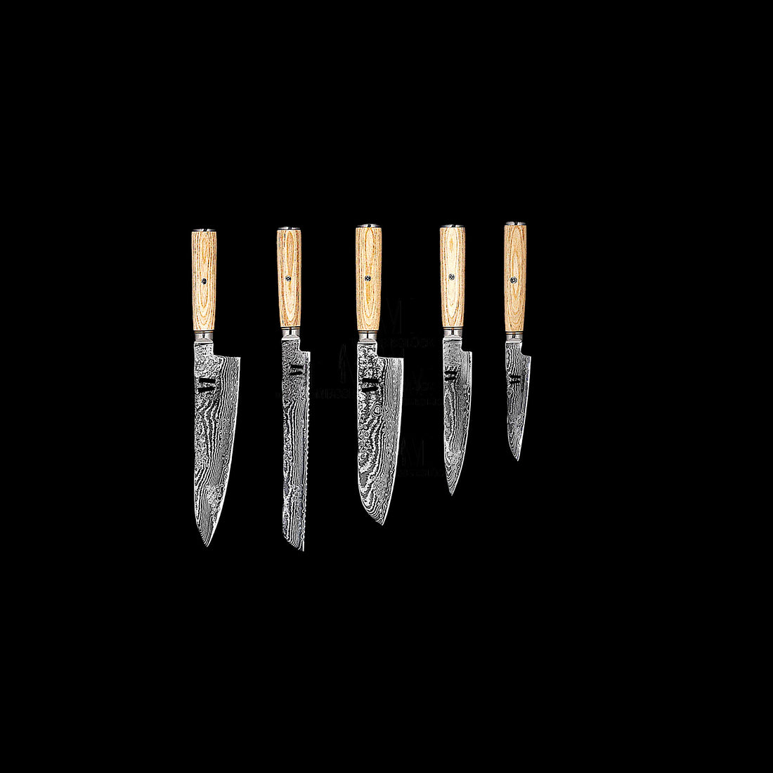 Komorebi Line 5-piece set of professional kitchen knives