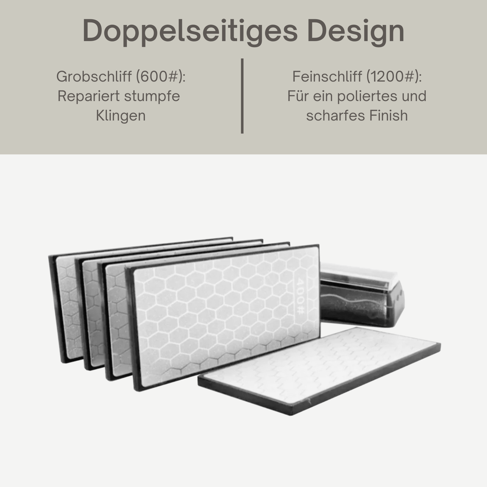 Doppelseitiger Diamant-Messerschleifer 600/1200 Körnung